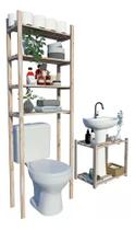 Kit Gabinete Banheiro Completo Guardar Prods Higiene Pessoal