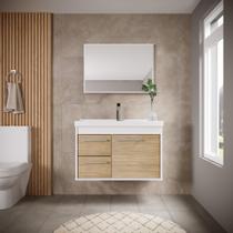 Kit Gabinete Banheiro Em Mdf Espelheira - Potenza Berlin