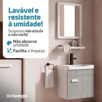 Kit Gabinete Banheiro Impermeável Suspenso 4340 cm com Cuba Espelho e Prateleira BT5030 Beltempo Kit Gabinete Banheiro Impermeável Suspenso 4340 cm com Cuba Espelho e Prateleira BT5030 Beltempo