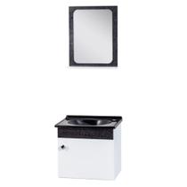 Kit Gabinete com Espelho Belo Horizonte Cromo Corso 40x29x36