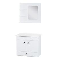 Kit Gabinete com Espelho Pamplona Branco Corso 64x32x57