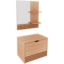 Kit Gabinete e Espelheira de Banheiro 60 cm Sâmia Kit Gabinete e Espelheira de Banheiro 60 cm Sâmia