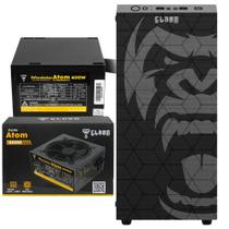 Kit Gabinete Gamer Clanm Zilla Mid Tower Suporta Water Cooler e 6 Fans Com Vidro Temperado + Fonte Atom Bivolt 400W Fan Silenciosa Kit Gabinete Gamer Clanm Zilla Mid Tower Suporta Water Cooler e 6 Fans Com Vidro Temperado + Fonte Atom Bivolt 400W Fan Silenciosa