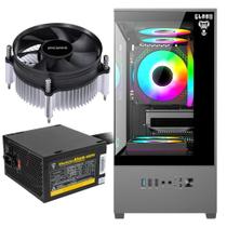 Kit Gabinete Gamer Megalon Clanm Mid Tower Suporta Water Cooler e Vidro Temperado + Fonte 400W ATX Fan Silenciosa + Cooler de Processador 92mm 65W Kit Gabinete Gamer Megalon Clanm Mid Tower Suporta Water Cooler e Vidro Temperado + Fonte 400W ATX Fan Silenciosa + Cooler de Processador 92mm 65W