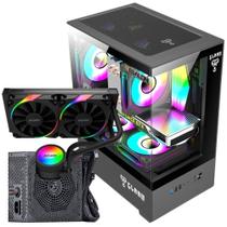 Kit Gabinete Gamer Megalon Com Vidro Temperado Suporta Water Cooler e 5 Ventoinhas + Fonte 650W Bivolt Atx + Water Cooler Pcyes Argb Tdp 250W 240mm Kit Gabinete Gamer Megalon Com Vidro Temperado Suporta Water Cooler e 5 Ventoinhas + Fonte 650W Bivolt Atx + Water Cooler Pcyes Argb Tdp 250W 240mm