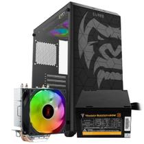 Kit Gabinete Gamer Mid Tower Suporta Water Cooler e 6 Fans Vidro Temperado + Fonte 650W Bivolt ATX + Cooler Para Processador 92mm Tdp 100W Kit Gabinete Gamer Mid Tower Suporta Water Cooler e 6 Fans Vidro Temperado + Fonte 650W Bivolt ATX + Cooler Para Processador 92mm Tdp 100W