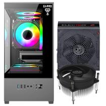 Kit Gabinete Gamer Mid Tower Suporta Water Cooler e Até 5 Fans + Fonte 650W Pcyes + Air Cooler I30 92mm Standart Cooler Master Kit Gabinete Gamer Mid Tower Suporta Water Cooler e Até 5 Fans + Fonte 650W Pcyes + Air Cooler I30 92mm Standart Cooler Master