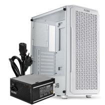 Kit Gabinete Gamer Pichau Apus White + Fonte 500W + Cabo de Força - Mancer