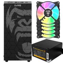 Kit Gabinete Gamer Zilla Clanm Suporta Até 6 Fans e Water Cooler Vidro Temperado Com Ótima Ventilação + 5 Unid Fan Eurus Rgb + Fonte Quantum 650W ATX Kit Gabinete Gamer Zilla Clanm Suporta Até 6 Fans e Water Cooler Vidro Temperado Com Ótima Ventilação + 5 Unid Fan Eurus Rgb + Fonte Quantum 650W ATX