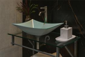 kit Gabinete Luxo Para Ambientes Refinados Decorativo Banheiro Home Estilo