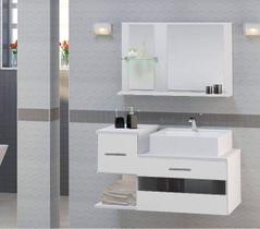 Kit Gabinete MDF para Banheiro com Cuba e Espelheira 65cm Kit Gabinete MDF para Banheiro com Cuba e Espelheira 65cm