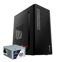 Kit Gabinete Office Para Escritório/Gamer + Fonte Grey 200W Monocron ATX Bivolt 110-220 Operação Silenciosa Com 5 Conectores Kit Gabinete Office Para Escritório/Gamer + Fonte Grey 200W Monocron ATX Bivolt 110-220 Operação Silenciosa Com 5 Conectores