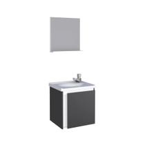Kit Gabinete para Banheiro Cozimax Onix 40cm Preto - 101196