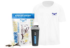 Kit Gainer Mass BAUNILHA+ Camiseta Dry Fit + Coqueteleira- Muscle Way - MUSCLE WAY