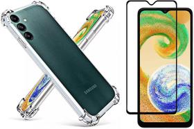 Kit Galaxy A04S - Capinha Transparente + Pelicula 3D Vidro Samsung Galaxy A04S Anti Impactos
