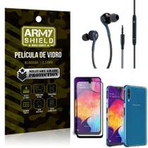 Kit Galaxy A50 Fone Extreme+Capa Anti Impacto+Película 3D