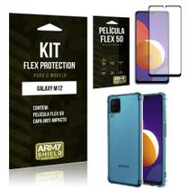 Kit Galaxy M12 Flex Protection com Película Flex + Capa Anti Impacto - Armyshield