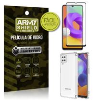 Kit Galaxy M22 Película 3D Fácil Aplicação + Capa Anti Impacto - Armyshield