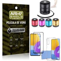 Kit Galaxy M52 5G Mini Som Bluetooth + Capa Anti Impacto + Película Vidro 3D - Armyshield