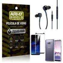 Kit Galaxy S8 Fone Extreme+Capa Anti Impacto+Película 3D