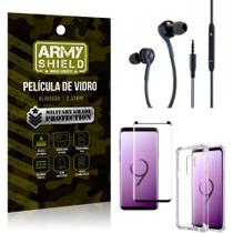 Kit Galaxy S9 Plus Fone Extreme+Capa Anti Shock+Película 3D - Armyshield