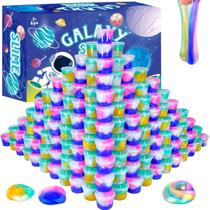 Kit Galaxy Slime para crianças pacote com 116 lembrancinhas de festa, brinquedos para aliviar o estresse, recompensas para a sala de aula e enchimentos de sacolas de aniversário, lodo elástico e não pegajoso para meninas e meninos