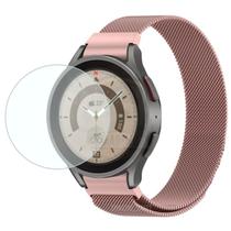 Kit Galaxy Watch 5 Pro 2x Pulseiras Metal + 1 Película Vidro