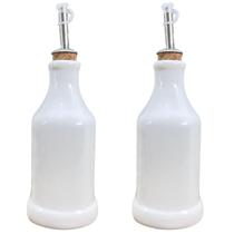 Kit Galheteiro 2 peças 300ml - Azeite e Vinagre - Porcelana