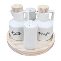 Kit Galheteiro 5 pçs - Porcelana decorada