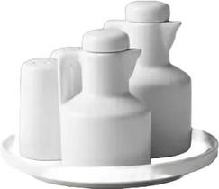 kit galheteiro 5 peças porcelana