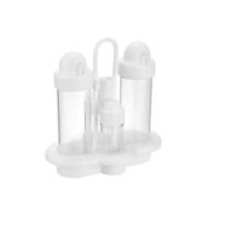 Kit Galheteiro Acrílico 5 Peças P/ Casa Restaurante Ou Bares