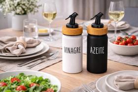 Kit Galheteiro Azeite e Vinagre 220ml com Bico Dosador