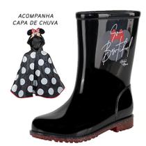 Kit Galocha Infantil Minnie e Capa De Chuva Grendene Kids