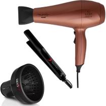 KIT GAMA BIV - SECADOR MARULA CERAMIC ION 2000W + PRANCHA ELEGANZA PLUS 210ºC + DIFUSOR UNIVERSAL