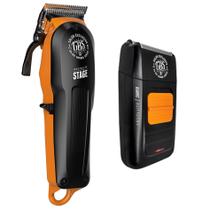 Kit gama gbs absolute - maquina de cabelo stage cordless + barbeador shaver