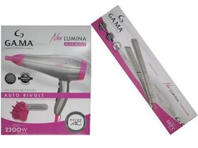 KIT GAMA PROFISSIONAL NEW LUMINA BIVOLT - SECADOR 3D 2200W + PRANCHA TOURMALINE ION 220C - Ga.ma