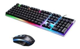 Kit Game Mouse Teclado Iluminado Pc-900 Tek One 2400 Dpi