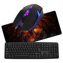 Kit Gamer barato 3x1 Teclado mais Mouse 2400 DPI e Mouse Pad Grande 70X35 Gamer Kit Gamer barato 3x1 Teclado mais Mouse 2400 DPI e Mouse Pad Grande 70X35 Gamer