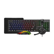 Kit Gamer Bluecase Play - Teclado + Mouse + MousePad + Headset - LED Rainbow - BGHPKM-01BX Kit Gamer Bluecase Play - Teclado + Mouse + MousePad + Headset - LED Rainbow - BGHPKM-01BX