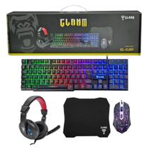 Kit Gamer Clanm Jungle Headset Teclado Mouse Mousepad Clcj01