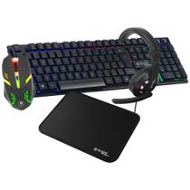 Kit Gamer Combo 4x1 Teclado, Mouse, Headset e Mousepad, CMB05, Bright CX 1 UN