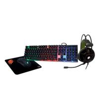 Kit Gamer Combo Argos Teclado +Mouse +Headset + Mousepad Oex