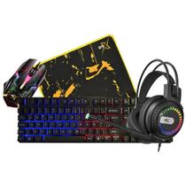 Kit Gamer Combo Mousepad Mouse Teclado e Headset BRX Gamer Kit Gamer Combo Mousepad Mouse Teclado e Headset BRX Gamer