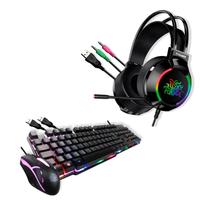 Kit Gamer - Combo Teclado E Mouse + Headset Gamer Led Rgb