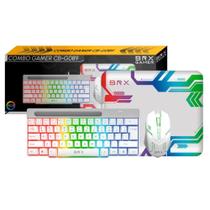 Kit Gamer Combo White Rgb Mousepad Mouse Teclado Brx Gamer Kit Gamer Combo White Rgb Mousepad Mouse Teclado Brx Gamer