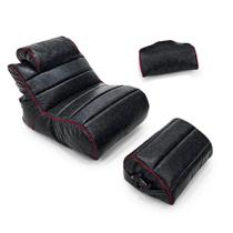 Kit Gamer Completo Arcade Poltrona e Apoios com Enchimento de Micro Perolas e Impermeável GoodPufes Pufe Ergonômico com porta objetos