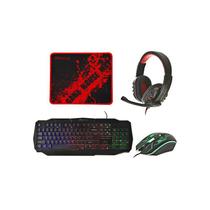 Kit Gamer Completo Strike Me CM-406 Teclado. Mouse. Fone de Ouvido e Mousepad - Desempenho e Estilo