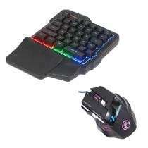 Kit Gamer de Celular com Mouse Gamer 3200dpi e Mini Teclado Gamer RGB