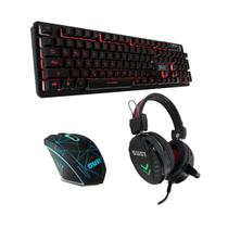 Kit Gamer Dust 3 Em 1 Teclado Abnt Headphone e Mouse