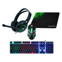 Kit Gamer ELG Canopus - Teclado Gamer Led ABNT2 - Mouse 2400 DPI - Mousepad 25x20 - Headset - CGCS41 Kit Gamer ELG Canopus - Teclado Gamer Led ABNT2 - Mouse 2400 DPI - Mousepad 25x20 - Headset - CGCS41